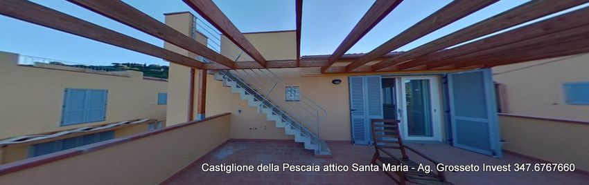 appartamenti vendita Castiglione della Pescaia, Terrazzo dell'attico in vendita a Poggio Santa Maria, appartamento vendita Castiglione della Pescaia